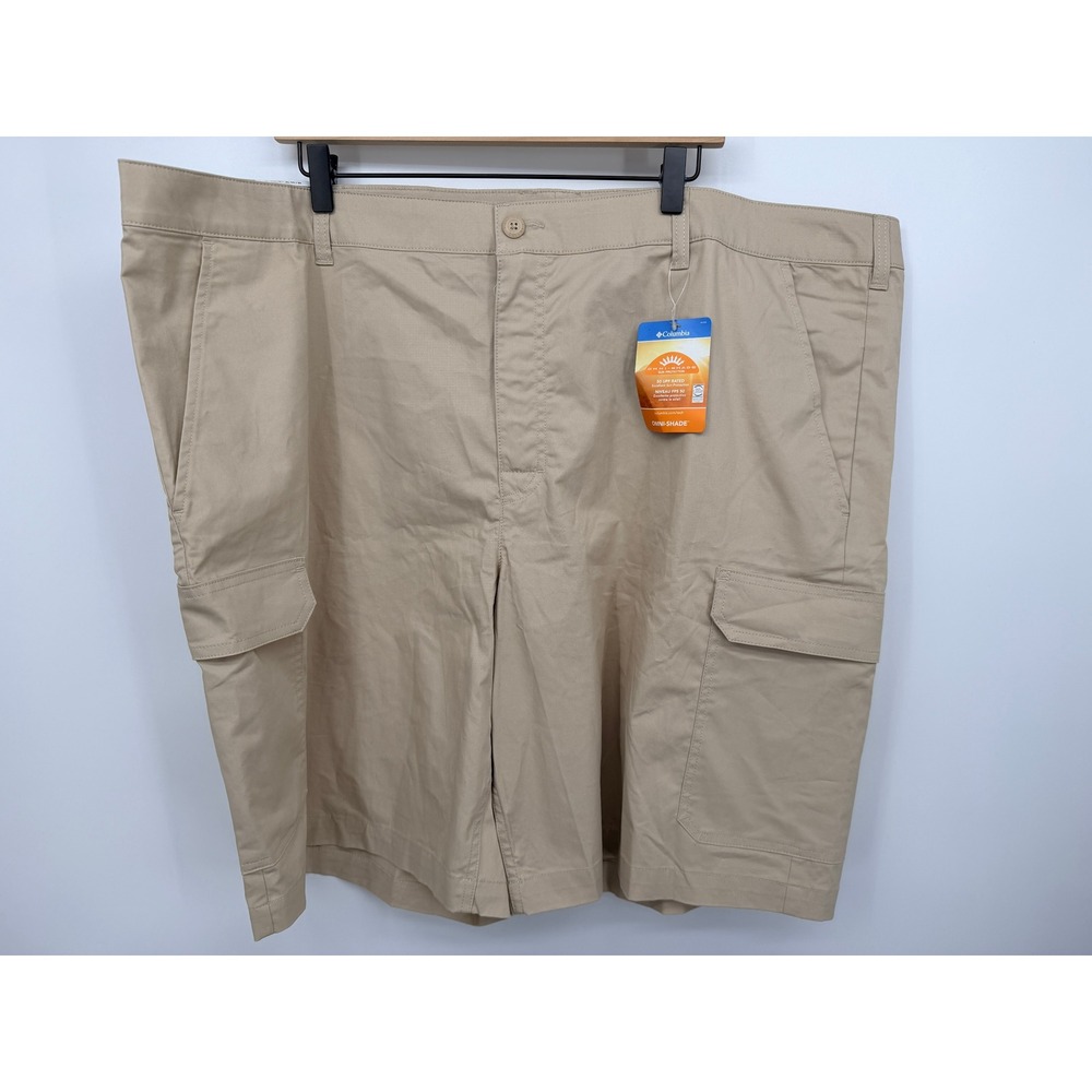 Columbia Rapid Rivers Shorts Mens 48 Khaki NWT Cargo Omni-Shade AS5953-271